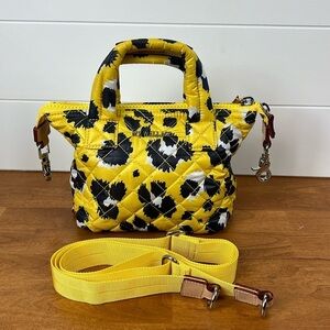 MZ Wallace micro Sutton yellow leopard print NWOT